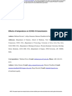 Effects of Temperature On COVID-19 Transmission: Authors: Shrikant Pawar Addresses