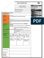 Daily lesson plan for English on jobs and chores