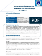 Acta de Constitución Proyectos Transversales Con Metodología Steam+C