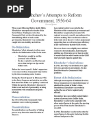 Khrushchev's Attempts To Reform Government