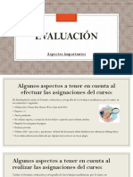 Evaluación: Aspectos Importantes