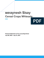 Belaynesh Sisay Cereal Crops Financial Statement 2020-2021