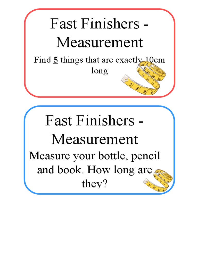 Maths fast finishers measurement pdf
