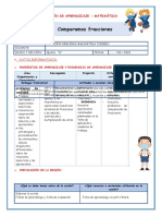 Comparamos Fracciones: Sesión de Aprendizaje - Matemática