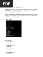 Build A Calculator Python Program Using OOP