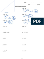 Properties of Exponents