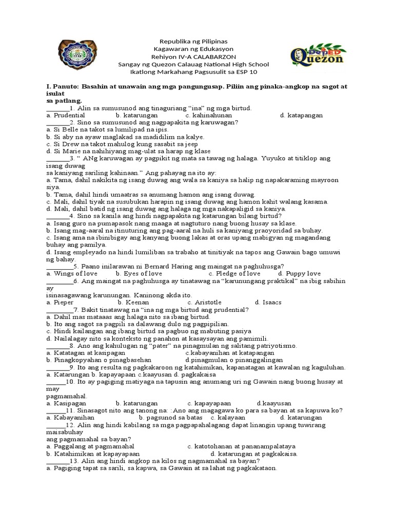 Esp10 Pagsusuri | PDF
