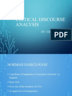 Critical Discourse Analysis: By: Jaffer Iqbal