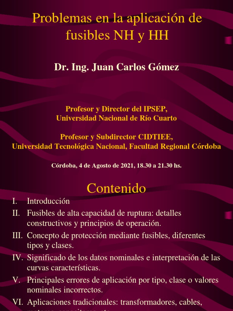Fuses HBC inar 2021 PDF Fusible (Eléctrico) Transformador