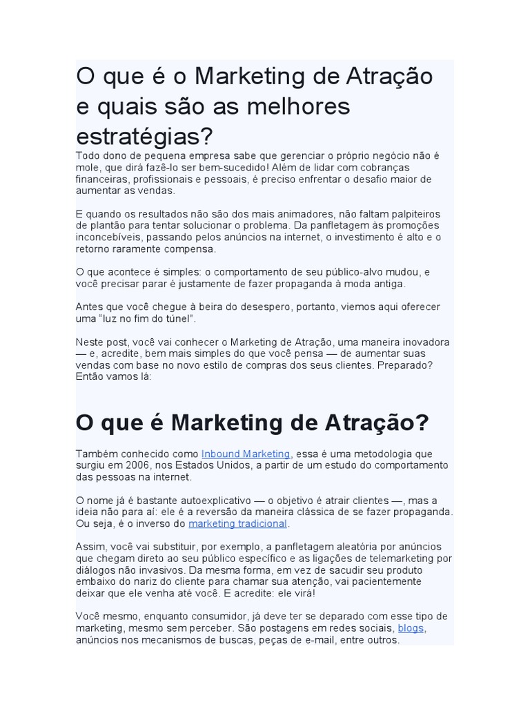 O Que é O Marketing De Atração E Quais São As Melhores Estratégias