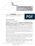 Juzg 1A Inst Civ Com 35A Nom-Sec: Protocolo de Sentencias #Resolución: 85 Año: 2020 Tomo: 2 Folio: 392-398