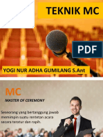 Teknik MC: Yogi Nur Adha Gumilang S.Ant