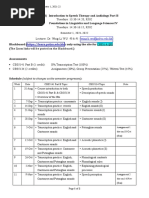 CBS5141 (B) Introduction To Speech Therapy and Audiology Part B CBS5134 Foundations in Linguistics and Language Sciences IV