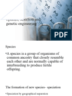 Species, Selection and Genetic Engineering