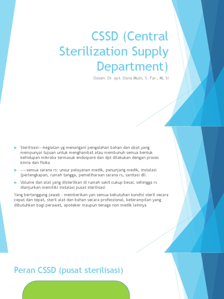CSSD (Central Sterilization Supply Department) PDF
