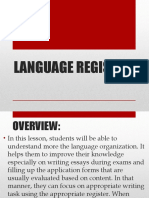 Language Registers