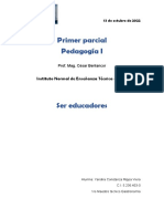 Primer Parcial Pedagogía I: Instituto Normal de Enseñanza Técnica - INET