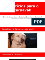 Exercícios de desenho para o Carnaval