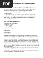 No Load Test & Blocked Rotor Test of 3 Phase Induction Motor