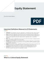 Edu 302 Cultural Equity Statement