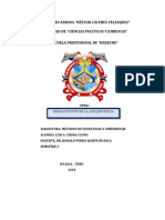 Universidad Andina "Néstor Cáceres Velásquez" Facultad de "Ciencias Politicas Y Juridicas" Escuela Profesional de "Derecho"