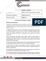 Los Documentos Publicos y Privados