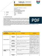 Programacion Curricular Anual de Religion 4°