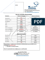 Hoja de Resultados (Hematología)