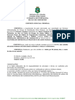Estado Do Ceará Poder Judiciário Comarca de Fortaleza Seção de Certidões