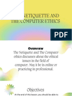 The Netiquette and The Computer Ethics