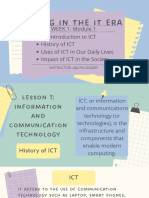 W1 Introduction To Ict