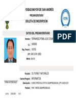 Universidad Mayor de San Andrés: Datos Del Preuniversitario