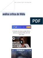 Exercício de Análise Crítica de Mídia: UNEMAT - Jornalismo - 2023/1 - Prof. Felipe Collar