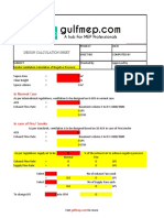 In Normal Case: Design Calculation Sheet