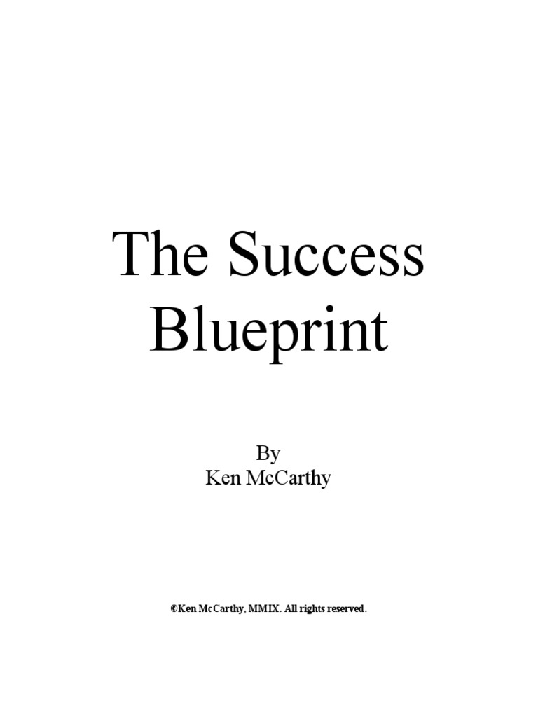 The Success Blueprint | PDF | Disciplines | Luck