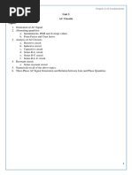 Unit 2 AC Circuits Topics