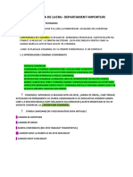 Procedura de Lucru Departament Importuri