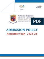 Admission Policy - NFAT-2023