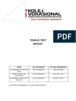 Tensile Test: Nama No. Kad Matrik No. Kad Pengenalan