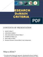 RESEARCH DOMAIN Criteria