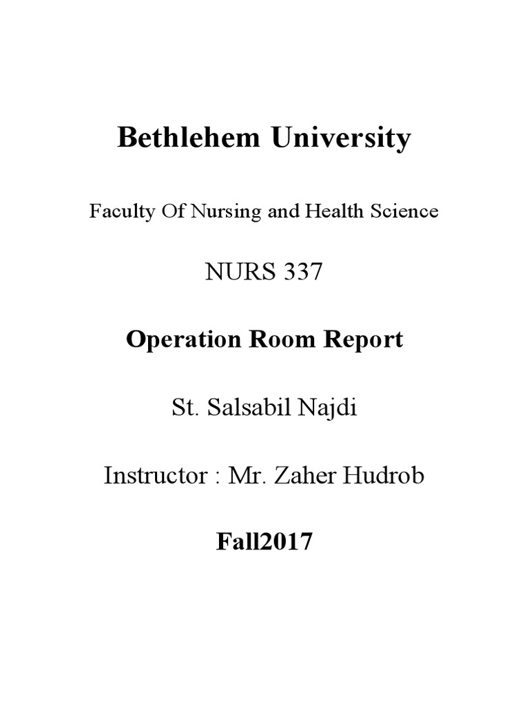 Operation Room Structure and Functions | PDF | Surgery | Hospital