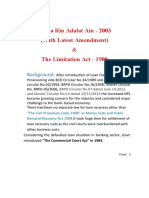 Artha Rin Adalat Ain - 2003 (With Latest Amendment) The Limitation Act - 1908