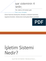 Bir Bilgisayar Sisteminin 4 Bileşeni Vardır : Donanım (İşlemci (CPU), Belek Ve I/O Üniteleri Gibi)