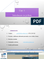 Cap. 1 Introducere in Python
