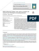 Beliefs Influencing Students' Career Choices in Sweden and Reason Not Choosing Accounting Profession Karlsson 2922