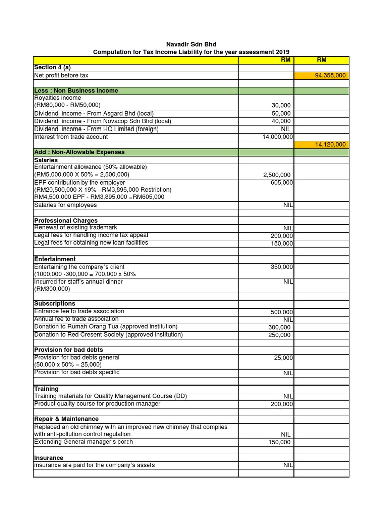 Answer Exercise 1 PDF Tax Deduction