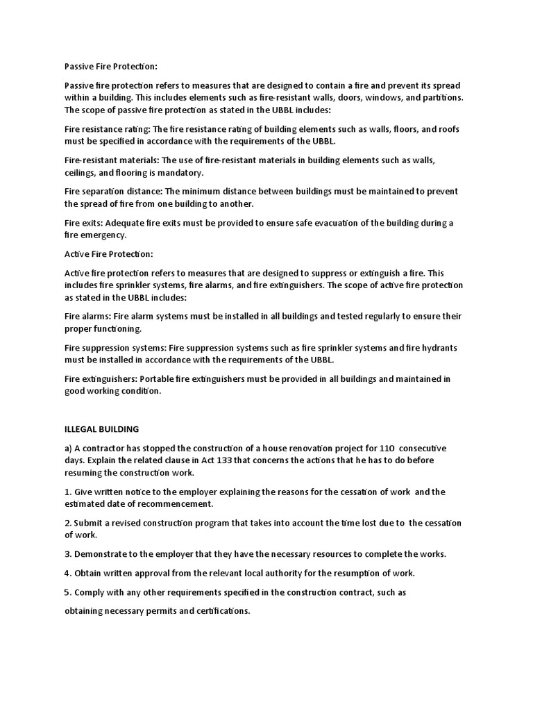 Passive Fire Protection PDF Occupational Safety And Health