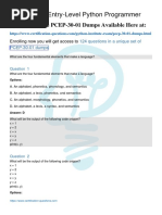 Certified Entry-Level Python Programmer: Python Institute PCEP-30-01 Dumps Available Here at