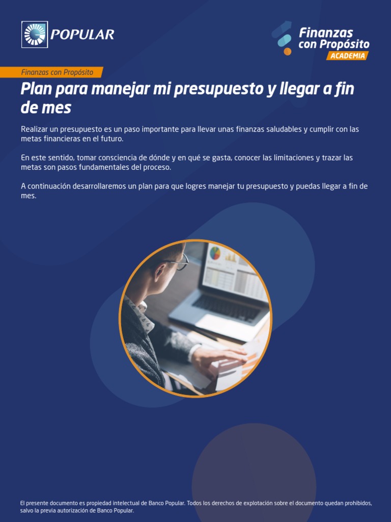 Plan para Manejar Mi Presupuesto y Llegar A Fin de Mes: Finanzas Con ...