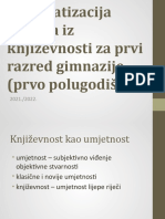 Sistematizacija Gradiva Iz Književnosti